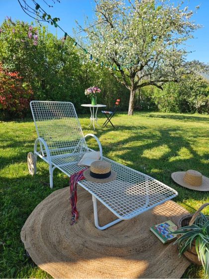 Chaise longue Emu en métal fabrication italienne années 70