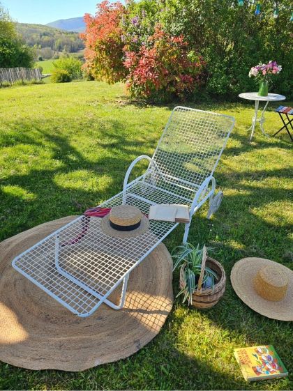 Chaise longue Emu en métal fabrication italienne années 70