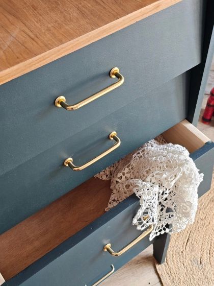 Ancien semainier chiffonnier haut années 50 60 six tiroirs
