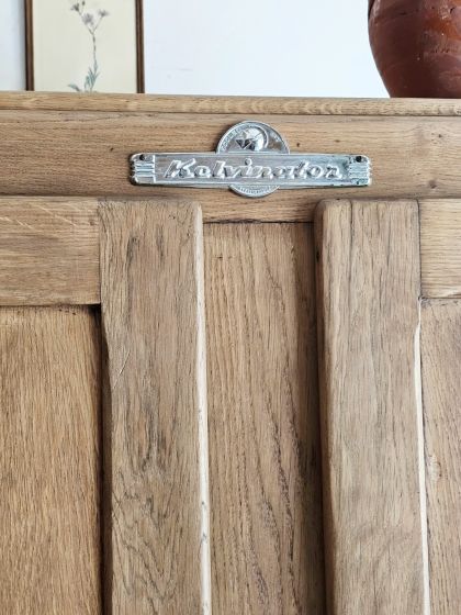 Ancienne glacière Kelvinator en chêne années 20/30 ancien Frigo