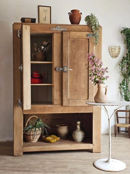 Ancienne glacière Kelvinator en chêne années 20/30 ancien Frigo