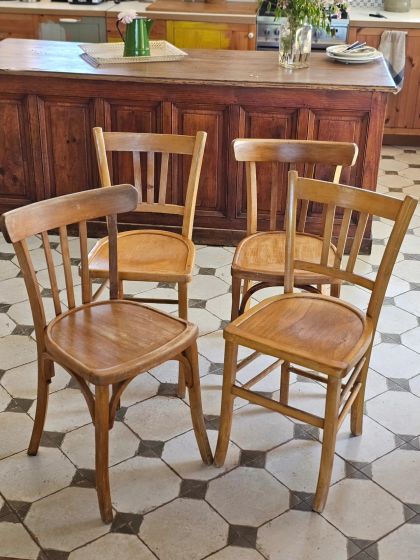 Anciennes chaises de bistrot Luterma milieu XXe