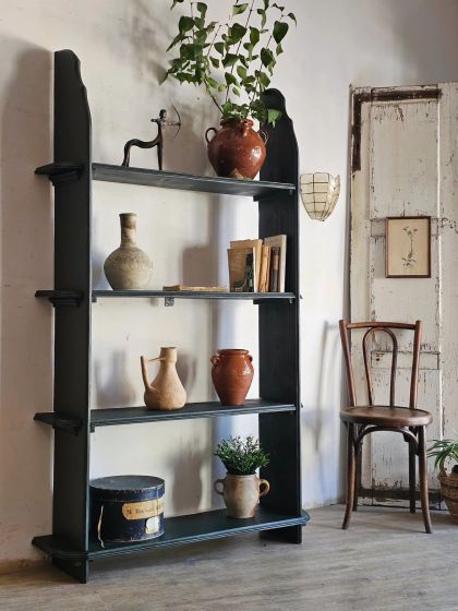 Ancienne grande bibliothèque étagère artisanale