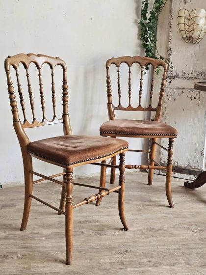 Ancienne paire de chaises Napoléon III