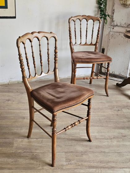 Ancienne paire de chaises Napoléon III
