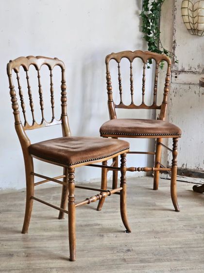Ancienne paire de chaises Napoléon III
