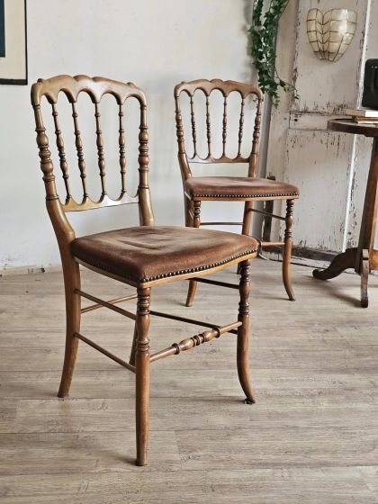 Ancienne paire de chaises Napoléon III