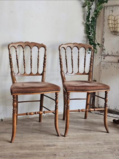 Ancienne paire de chaises Napoléon III