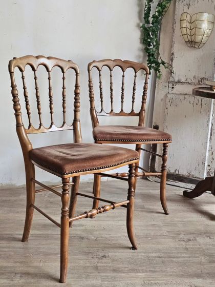 Ancienne paire de chaises Napoléon III