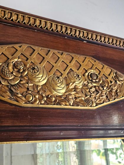 Ancien grand miroir trumeau biseauté début XXe