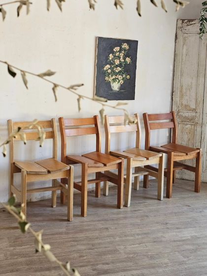 Set de 4 chaises Maison Regain années 70