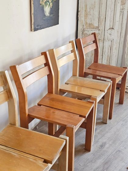 Set de 4 chaises Maison Regain années 70