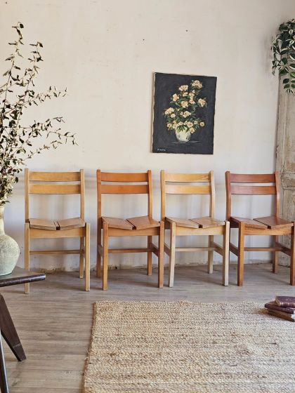 Set de 4 chaises Maison Regain années 70