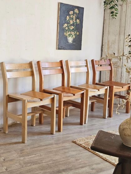 Set de 4 chaises Maison Regain années 70