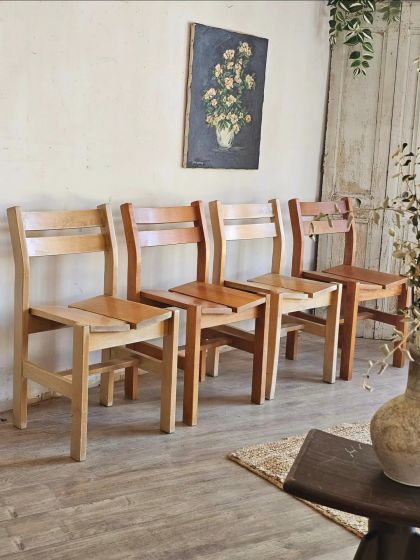 Set de 4 chaises Maison Regain années 70