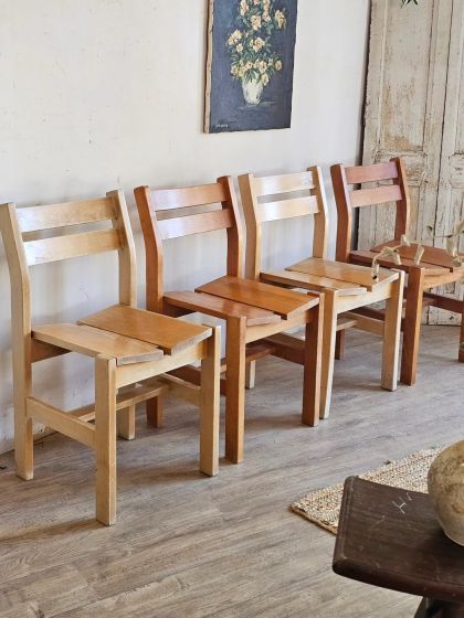 Set de 4 chaises Maison Regain années 70