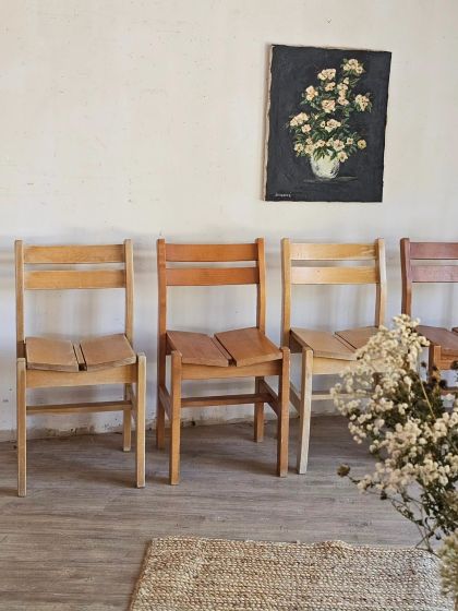 Set de 4 chaises Maison Regain années 70