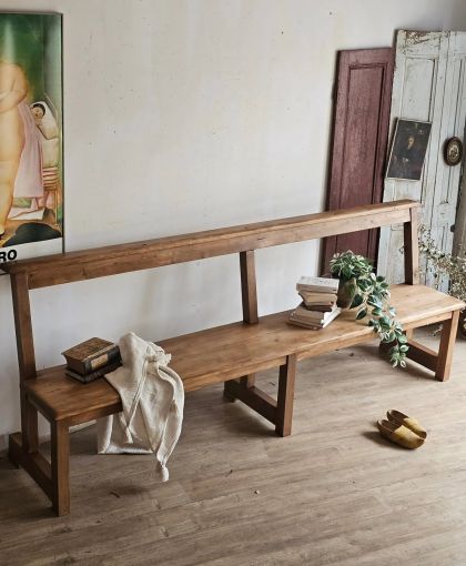 Ancien grand banc d’église fin XIXe début XXe