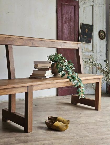 Ancien grand banc d’église fin XIXe début XXe