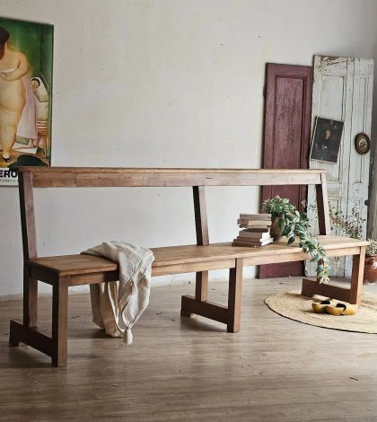 Ancien grand banc d’église fin XIXe début XXe