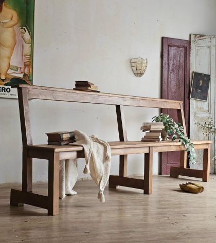 Ancien grand banc d’église fin XIXe début XXe