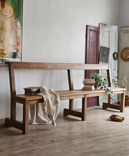 Ancien grand banc d’église fin XIXe début XXe
